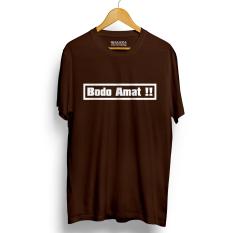 Walexa Kaos Distro BODO AMAT Coklat Promo Baju Kaos Murah Lengan Pendek